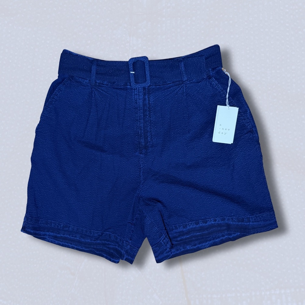 a new day Navy Textured Shorts